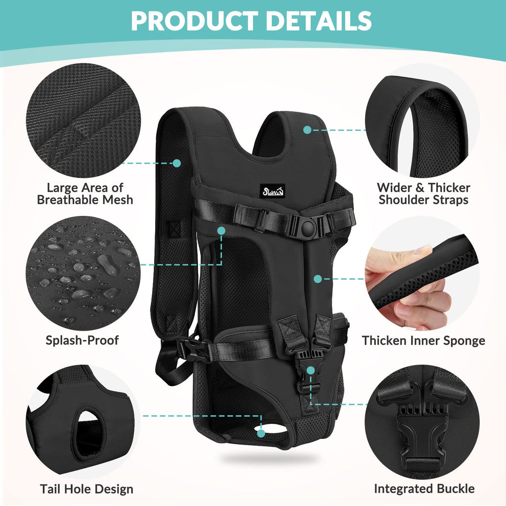Lukovee Dog Backpack Carrier, Adjustable Front Carrier for Small Breeds