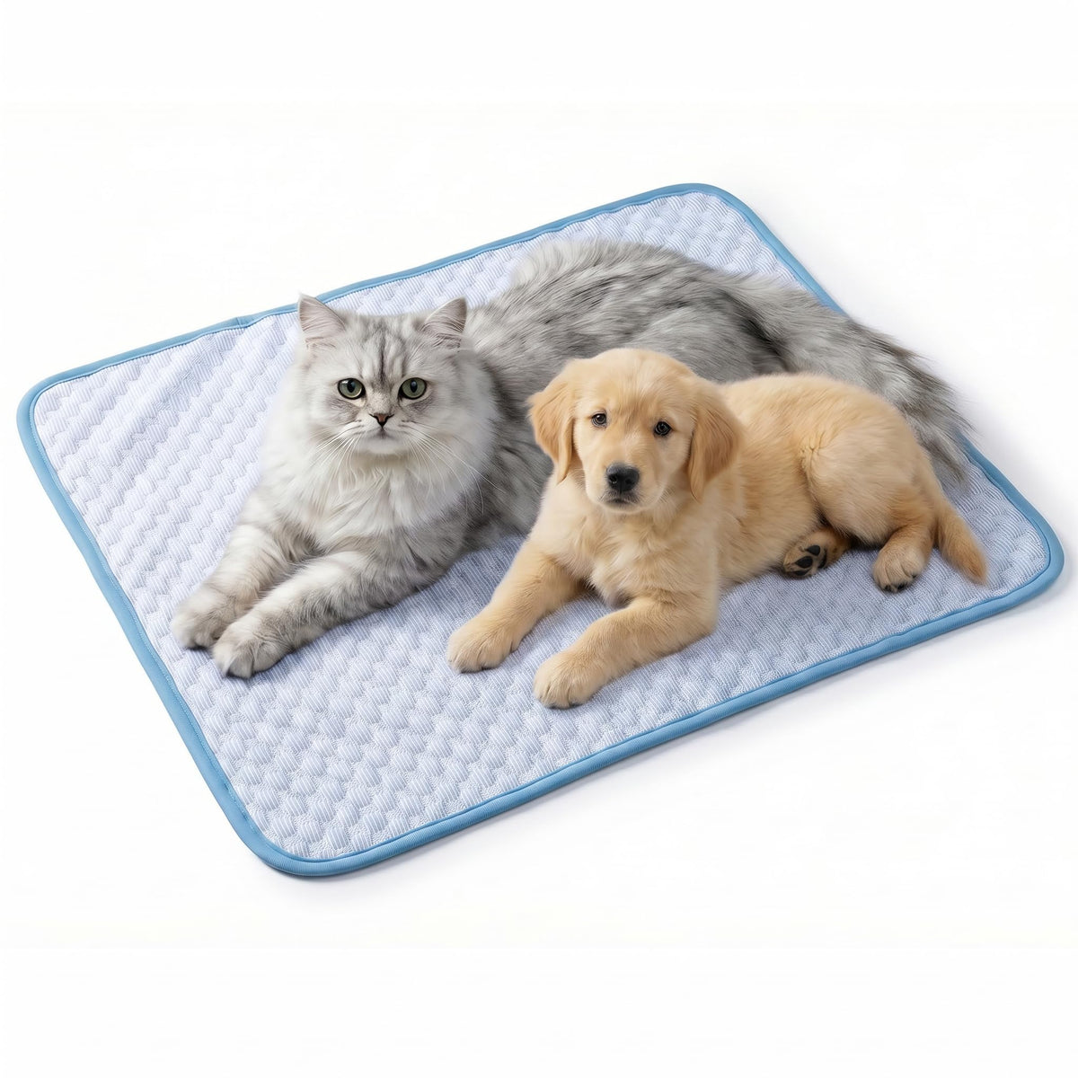 Dog Cooling Mat for cats Small Pets, Gel Free Ice Silk Self Cooling Pad