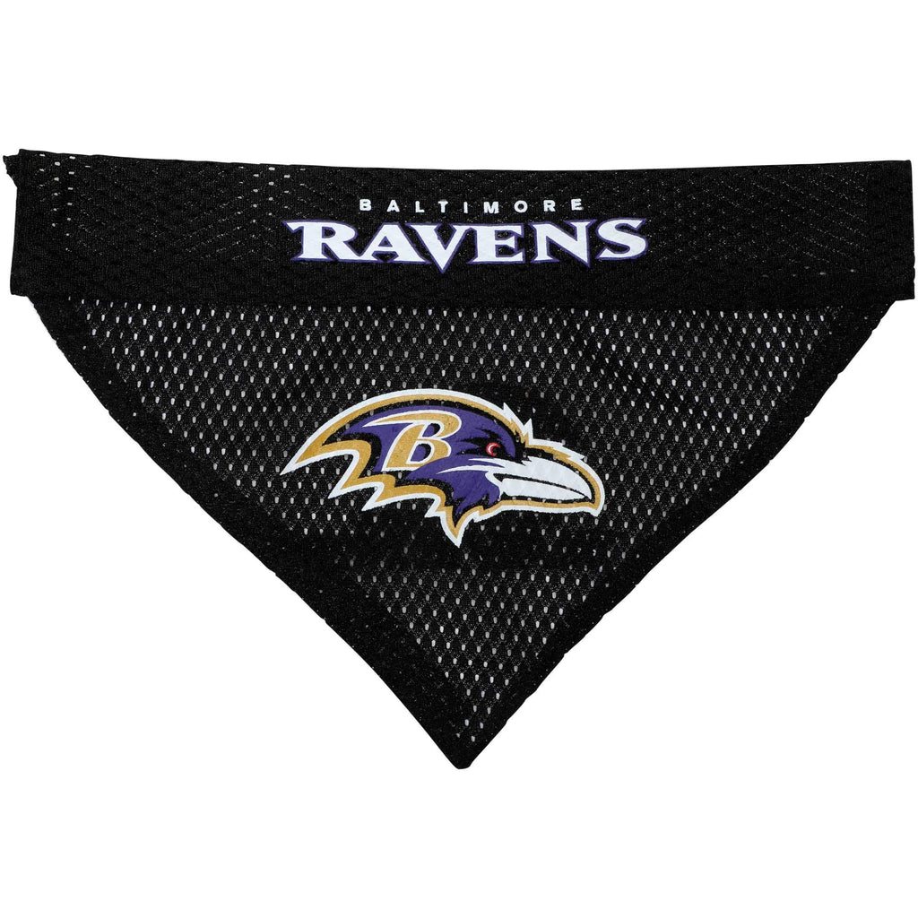 Pets First NFL DOG BANDANA - BALTIMORE RAVENS REVERSIBLE PET BANDANA. 2 Sided Sports Bandana with a PREMIUM Embroidery TEAM LOGO, Large/X-Large. - 2 Sizes & 32 NFL Teams available