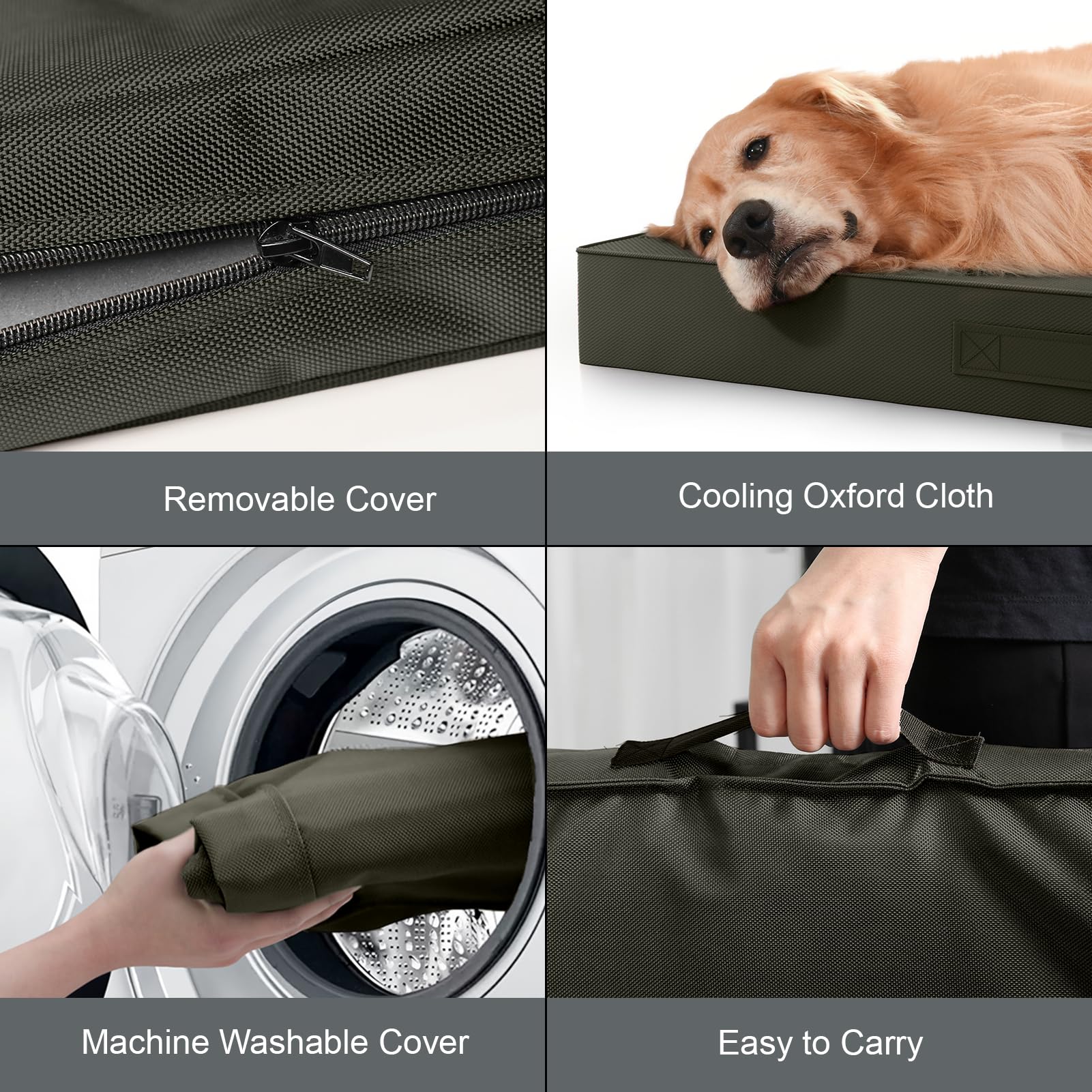 Tail Stories Waterproof Orthopedic Dog Crate Bed for Small Dogs & Cats