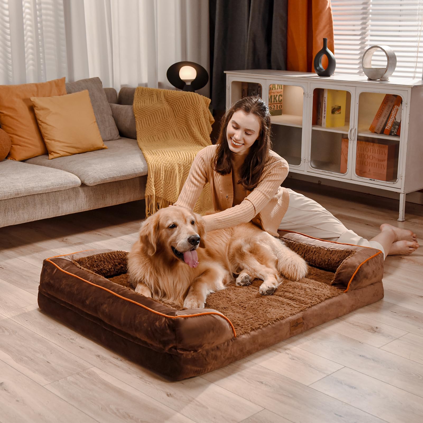 Comfort Expression Waterproof Orthopedic Dog Beds for Large Sized Dog