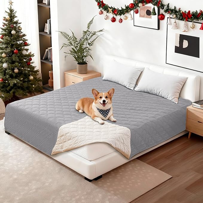 CYCMACO Waterproof Dog Blanket, Non-Slip Soft Pet Bed Cover, Couch Cover for Dogs Washable, Protects Sofa, Furniture, Crate, Car, Tear Resistant Leakproof Pet Blanket (52x82 Inch