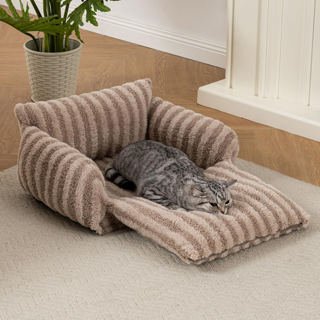 Hollypet Cat Bed Small Dog Orthopedic Couch Beds for Pets up to 13 lbs