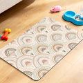 Dog Food Mat for Pet Cat Food Mat, Boho Absorbent Quick Dry Dog Bowl Mats for Food and Water, Non-Slip Cat Pet Feeding Mats for Floor Placemats 12"x20"