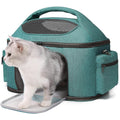 Large Fat Cat Carrier Fit up to 20 Pounds, Small Puppy Pet Travel Carrier, Car Seat Secure and Collapsible Soft Side Carrier Airline Approved Under Seat