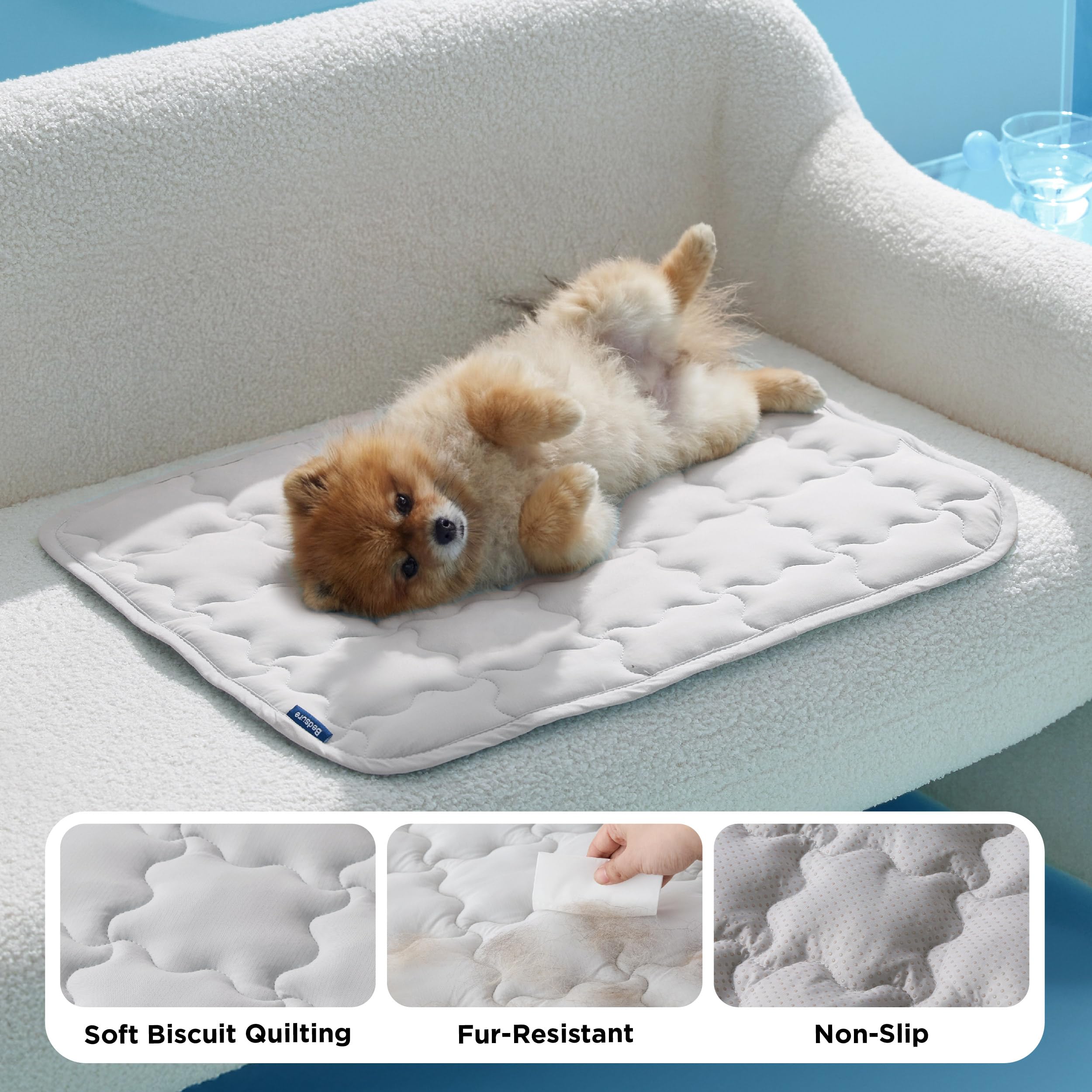Bedsure ArcticMax™ Cooling Mat for Extra Large Dogs,Q-Max>0.5 Chill Fiber