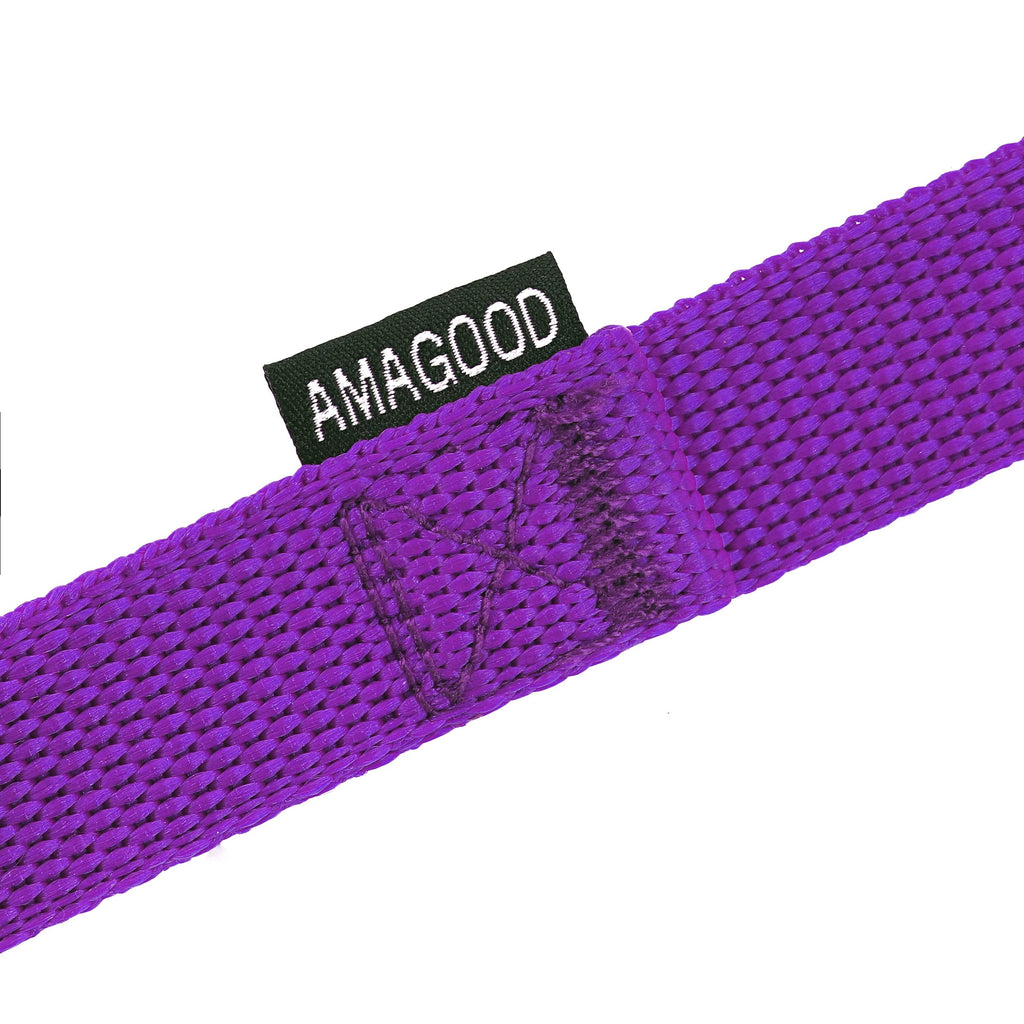 AmaGood Dog/Puppy Obedience Recall Training Long Dog Leash- 20 feet 30 feet 50 feet 15 feet Long Leash for Dogs Training,Recall,Play,Safety,Camping (Purple, 15 Foot (Pack of 1))