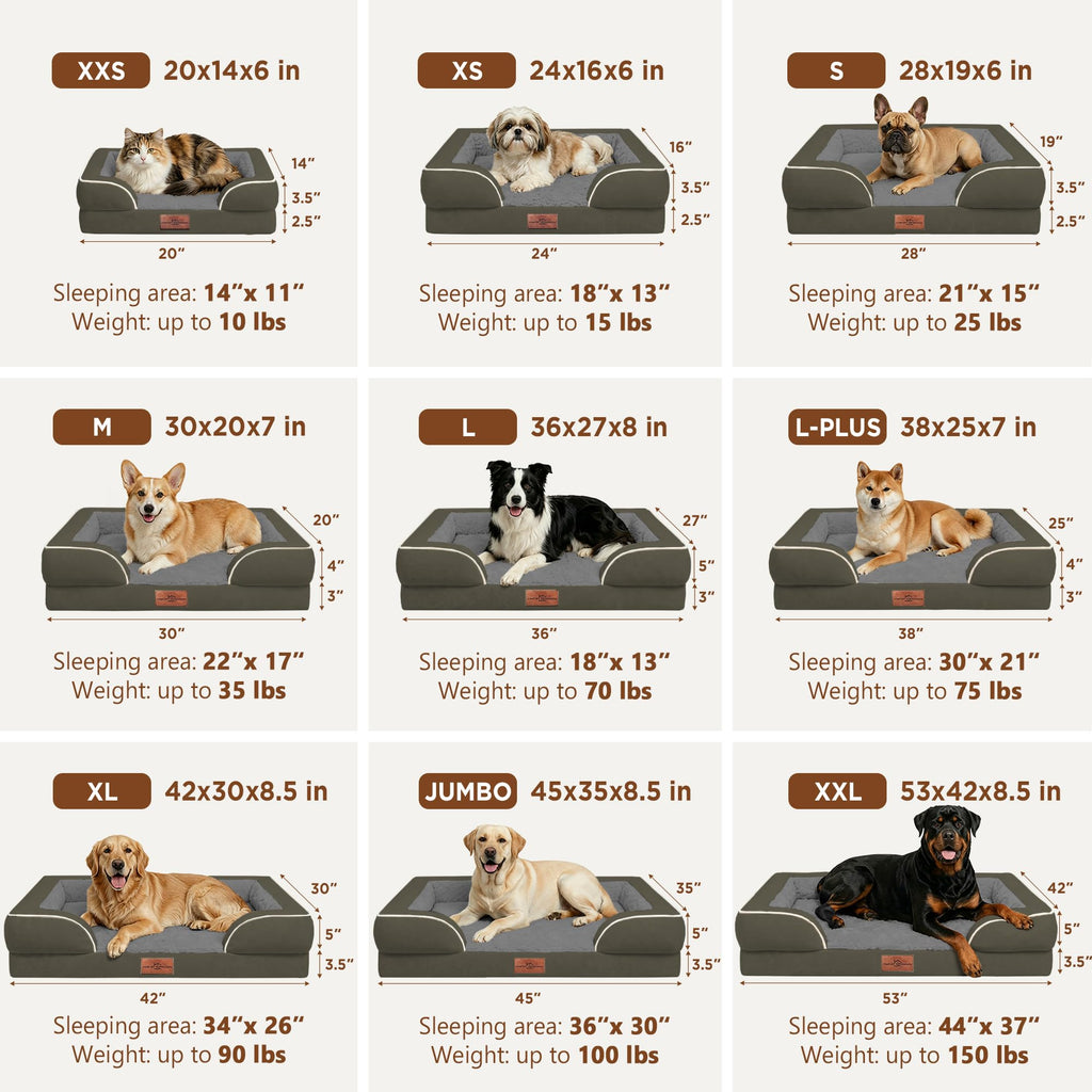 Comfort Expression Waterproof Orthopedic Dog Beds for Extra Large Dog