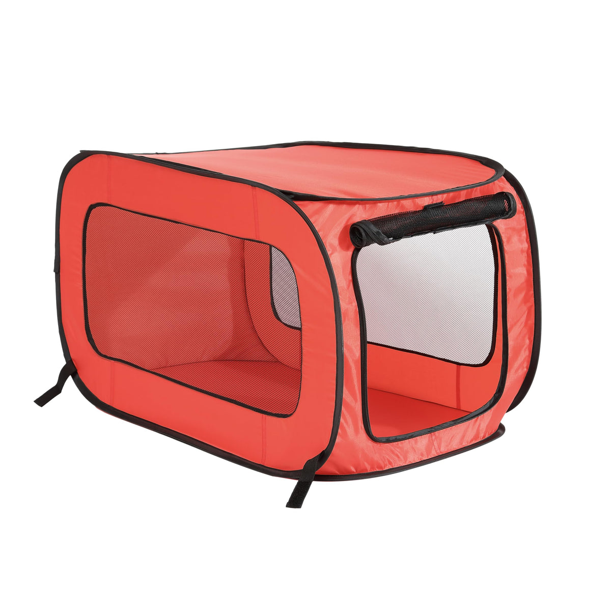 Portable Collapsible Pop Up Kennel, 36" L x 22" W x 22" H, Red