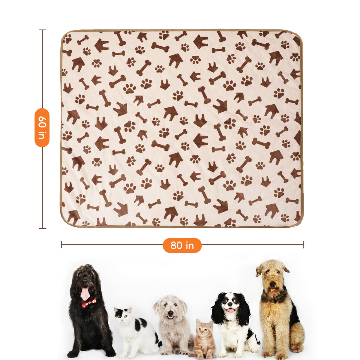 CAPT.SNOOZE Waterproof Pet Blanket for Small Dogs and Cats 30"x40"