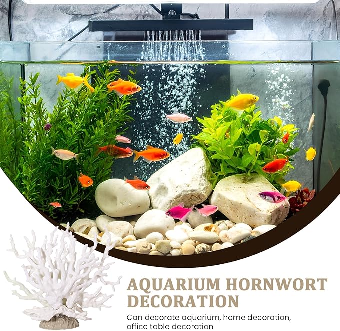 Xyembu Fish Tank Fake Coral, Artificial Aquarium Coral Ornament, Aquarium Decor Plastic Plant Small, Multi-Purpose Simulation Water Grass, Faux Aquariums Ornament