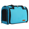 TWDEPART Cat Carrier Backpack - Multifunctional, Firm & Foldable with Roll-Up Shade, Breathable Design Includes Collapsible Bowl and Cushion (Blue)