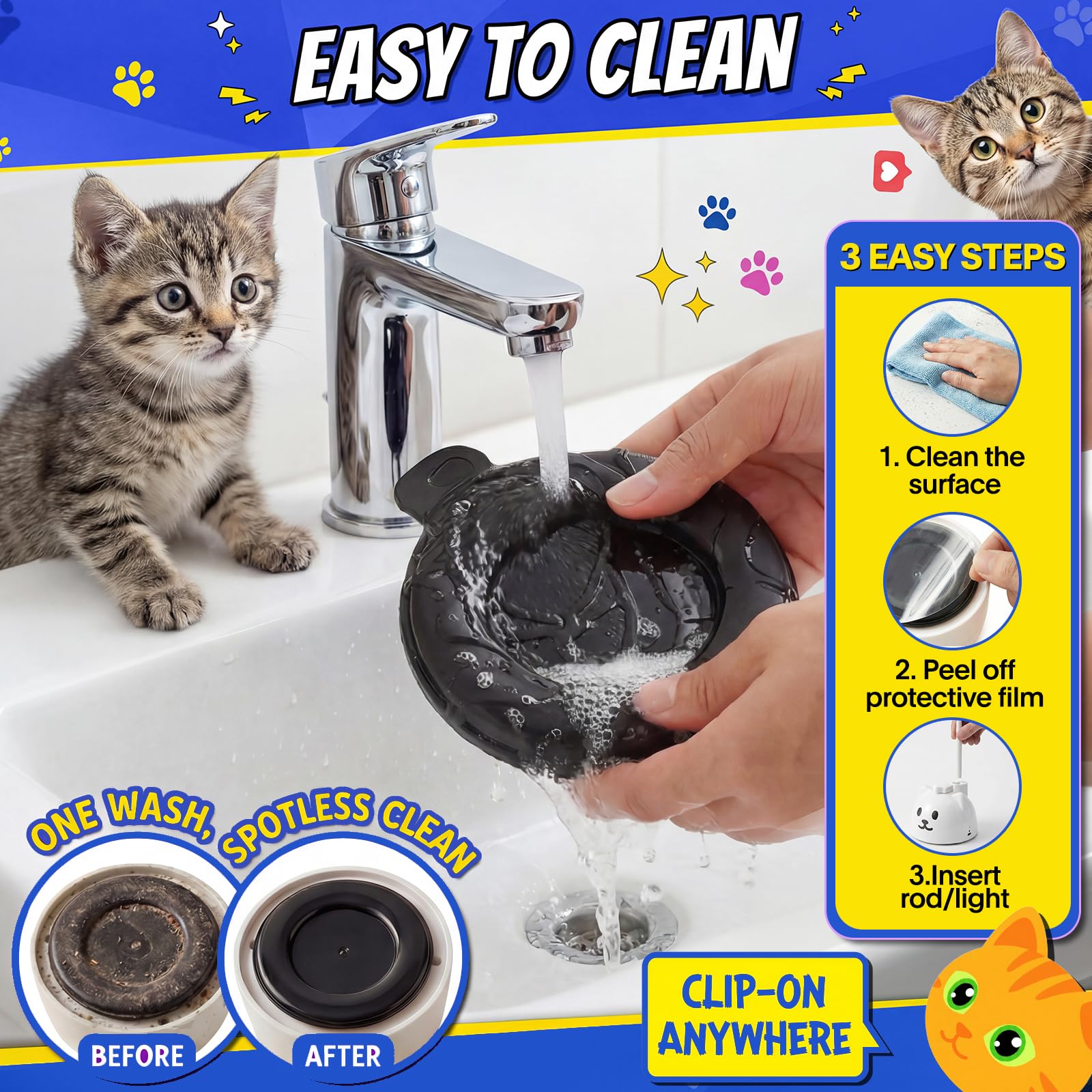 CATPICK Automatic Interactive Cat Toy, Flying Bird Wand for Indoor Cats