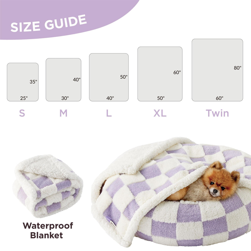 LE SURE Waterproof Dog Blankets for Small Dogs Cute Cozy 3D Jacquard,25x35