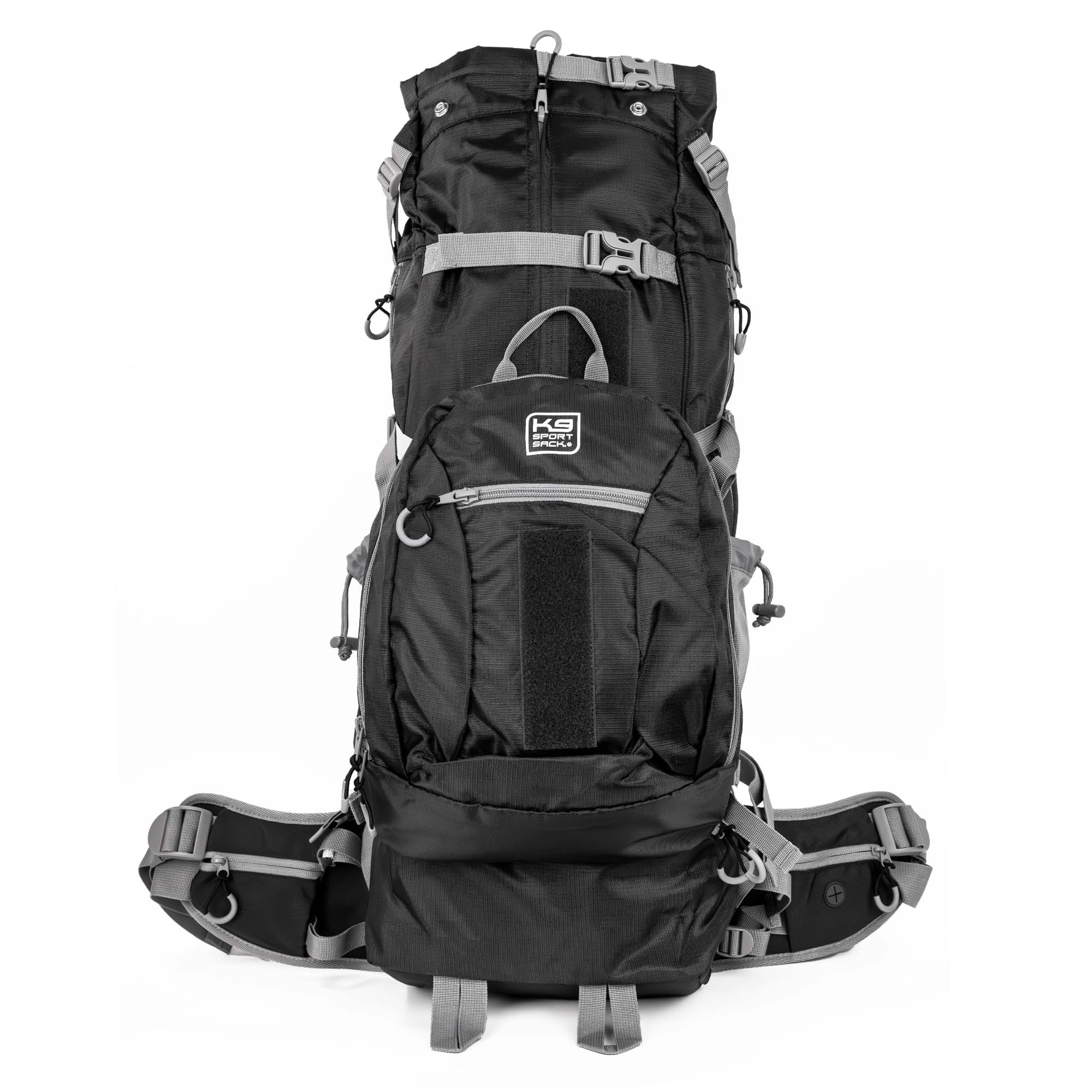 K9 Sport Sack Kolossus - Large, Black - The Big Dog Backpack - Ideal for Dogs 20-22” Long - Fully Adjustable Pet Carrier - Doubles as a Professional-Grade 60L Hiking Pack