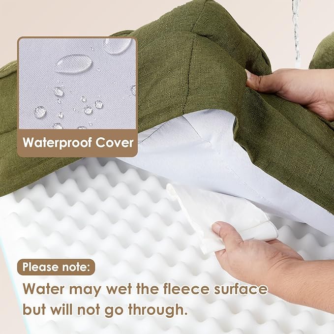EHEYCIGA Orthopedic Dog Bed Medium Size Dog, Waterproof Washable Pet Beds
