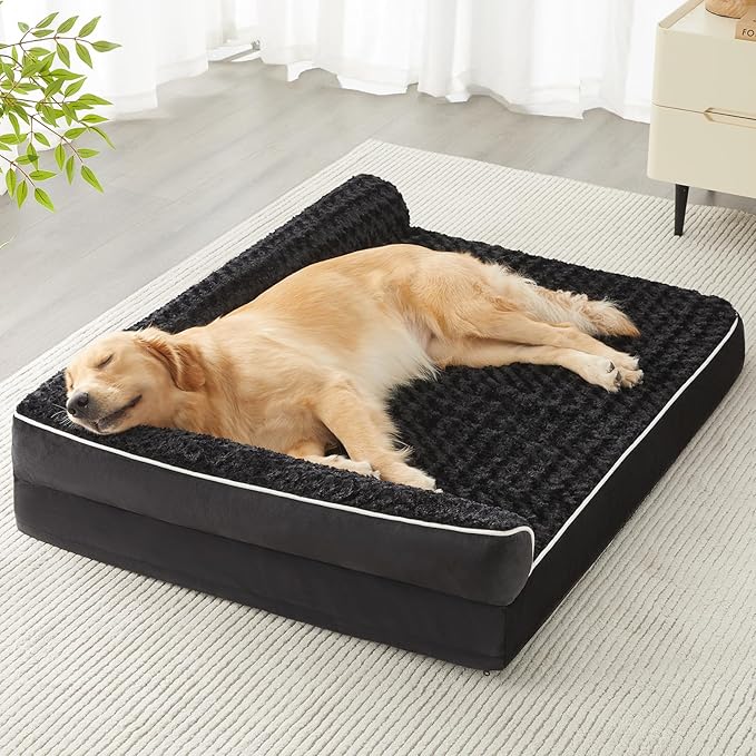 BFPETHOME Orthopedic Washable Dog Bed, Sleeping Couch for Large Senior Dogs