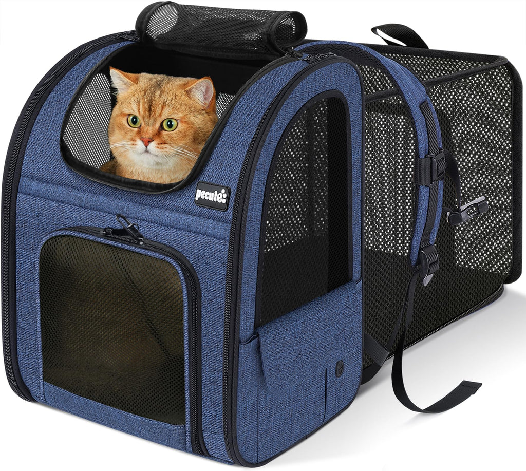 pecute Cat Carrier Backpack Expandable, Cat Backpack with Breathable Window