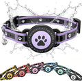 Airtag Cat Collar Breakaway, Reflective Cat Collar with AirTag Holder and Bell, Compatible with Apple Air Tag, Comfortable Padding, Adjustable, Durable (Purple, XS)