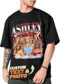 Tehg & Tuhg Custom T Shirts with Picture, Vintage Bootleg Rap Tee, Boyfriend Girlfriend, Unique Gift for Birthday Anniversary