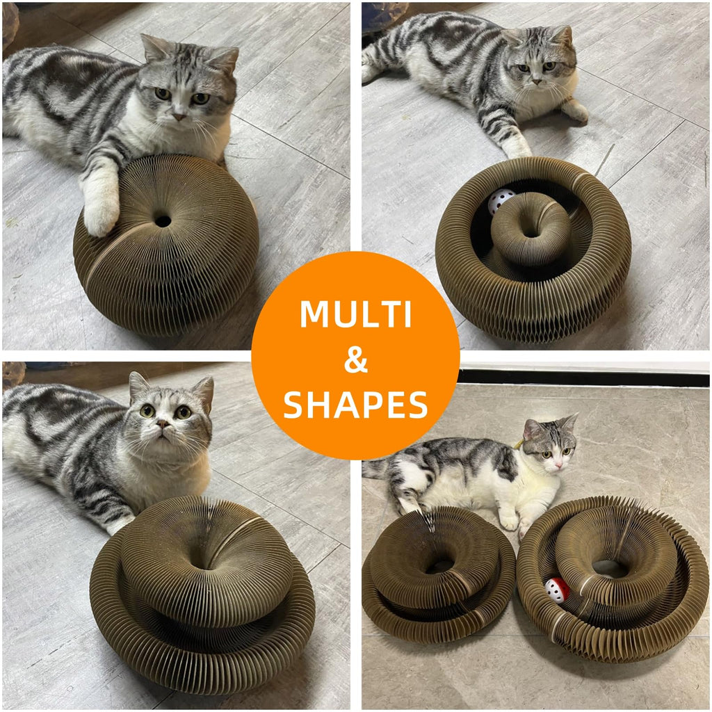 2Pcs Kitty Kurlz Cat Toy Magic Organ Cat Scratch, Kitten Cats Accordion Toy