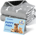 Washable Pee Pads for Dogs, 2Pcs Reusable Puppy Pads , Absorbent Dog Training Pads,100% Waterproof Non-Slip Whelping Pad Dog Playpen Indoor Cage Pad Couch Cover,Pet Supplies 31x36