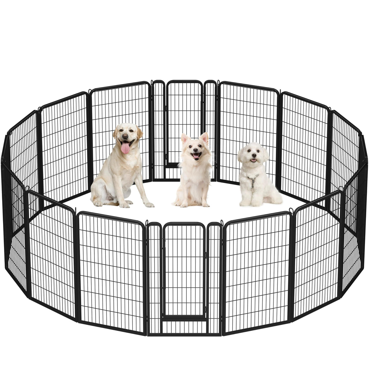 Yaheetech Dog Playpen 32in 6 Panels Pet Fence for Indoor Yard RV Camping