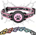 Airtag Cat Collar Breakaway, Reflective Cat Collar with AirTag Holder and Bell, Compatible with Apple Air Tag, Comfortable Padding, Adjustable, Durable (Pink, XS)