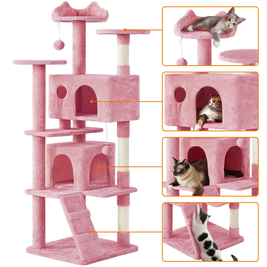 Yaheetech 70in Multi-Level Sturdy Cat Tree, Condo, Sisal Scratching Posts