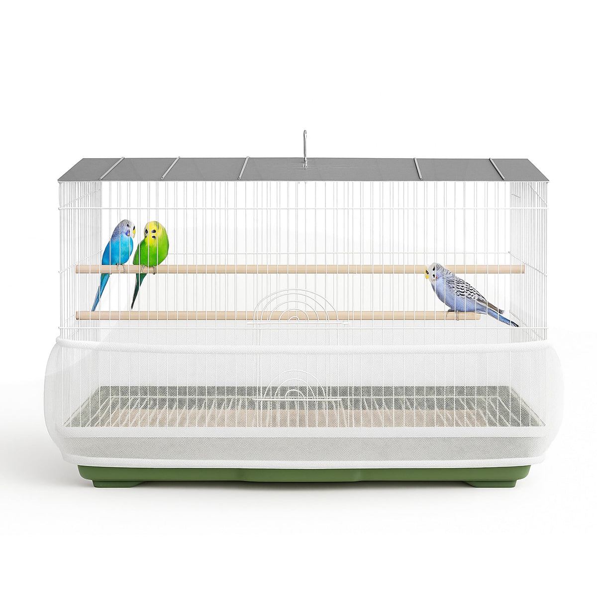 KNUTI Universal Bird Cage Seed Catcher Universal Mesh Skirt Cover Stretchy Small Animal Cages Cover Pet Removable Durable Protector (Seed Catcher)