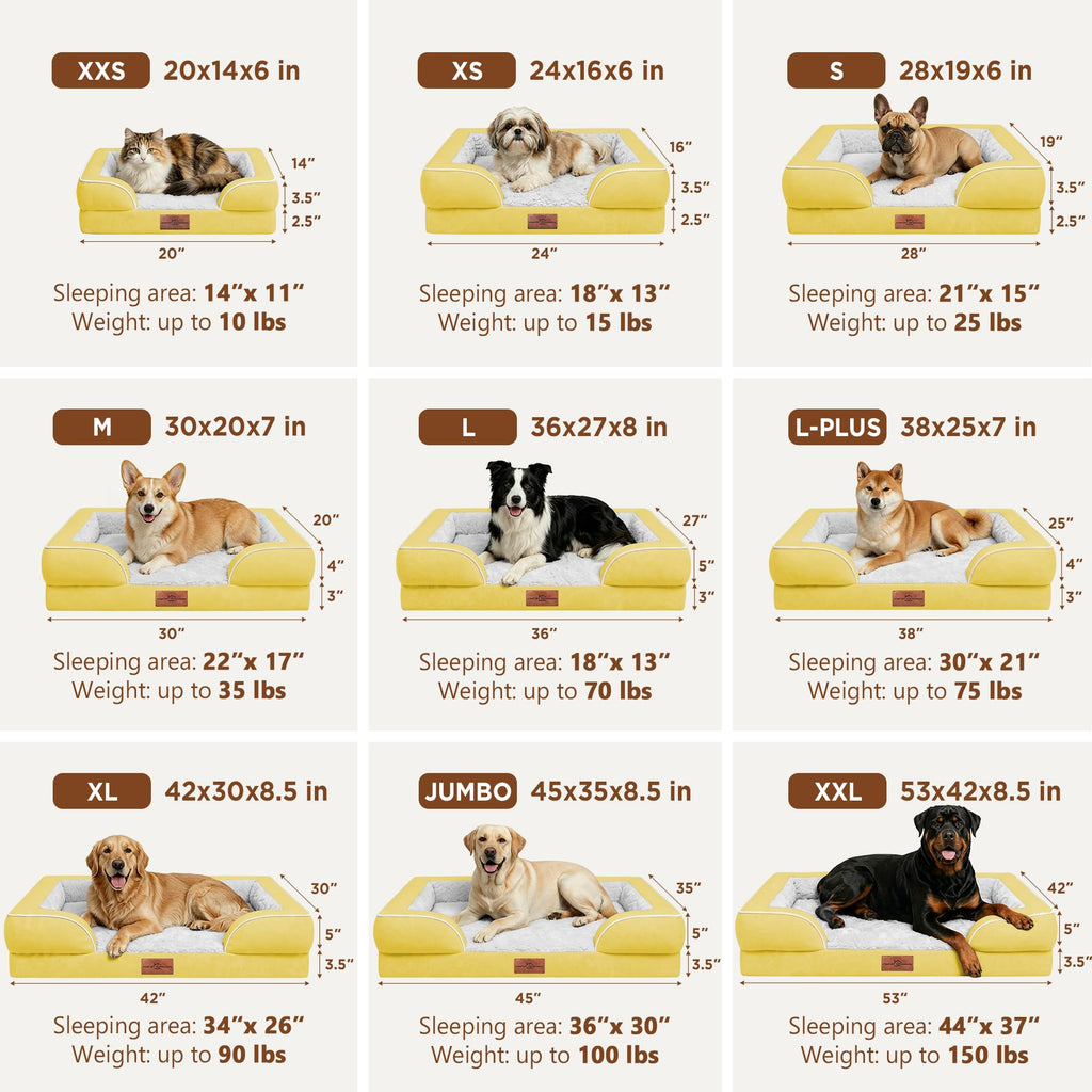 Comfort Expression Waterproof Orthopedic Dog Beds for Extra Large Dog