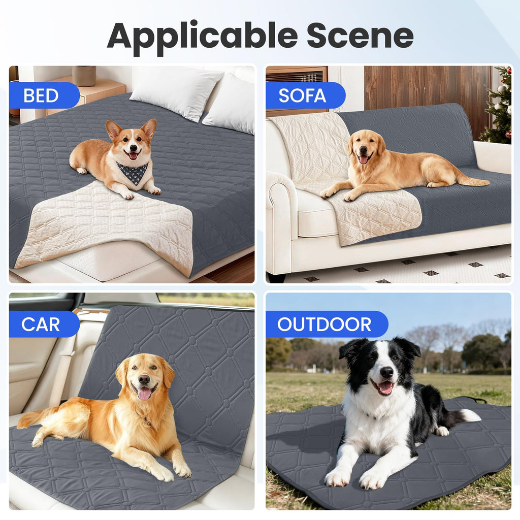 CYCMACO Waterproof Dog Bed Cover Pet Blanket, Soft Couch Cover for Dogs Washable, Non-Slip Dog Blanket Protect Furniture Couch Sofa Car for Puppy Large Dogs Cat (30x70 Inch, Dark Grey)