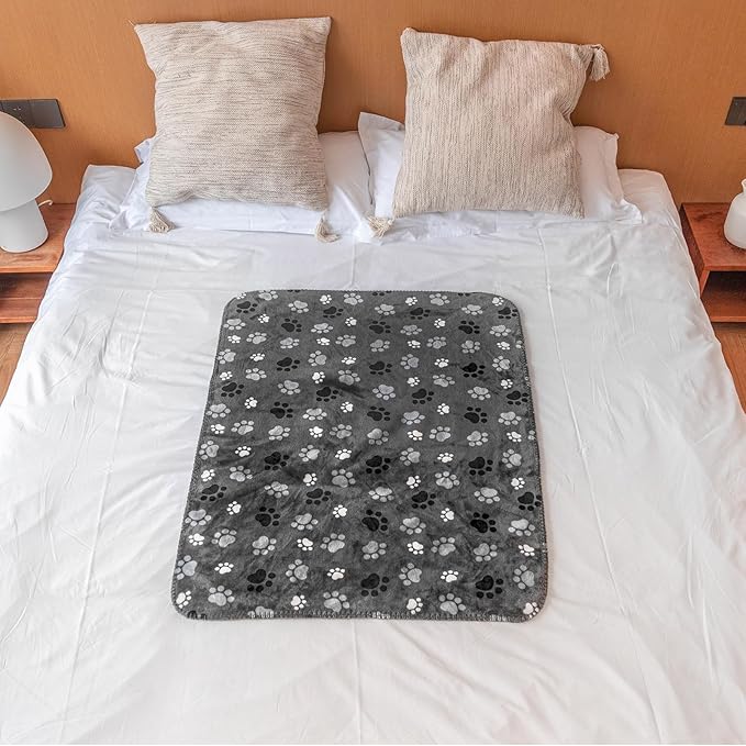 AIWEK Waterproof Pet Blanket Dog Blankets, Pattern Printing Super Soft Warm Fluffy Facecloth Sofa Car Bed Protector, Urine Proof Washable Outdoor Pet Blanket for Puppy Large Dogs & Cats 40 * 30 inch