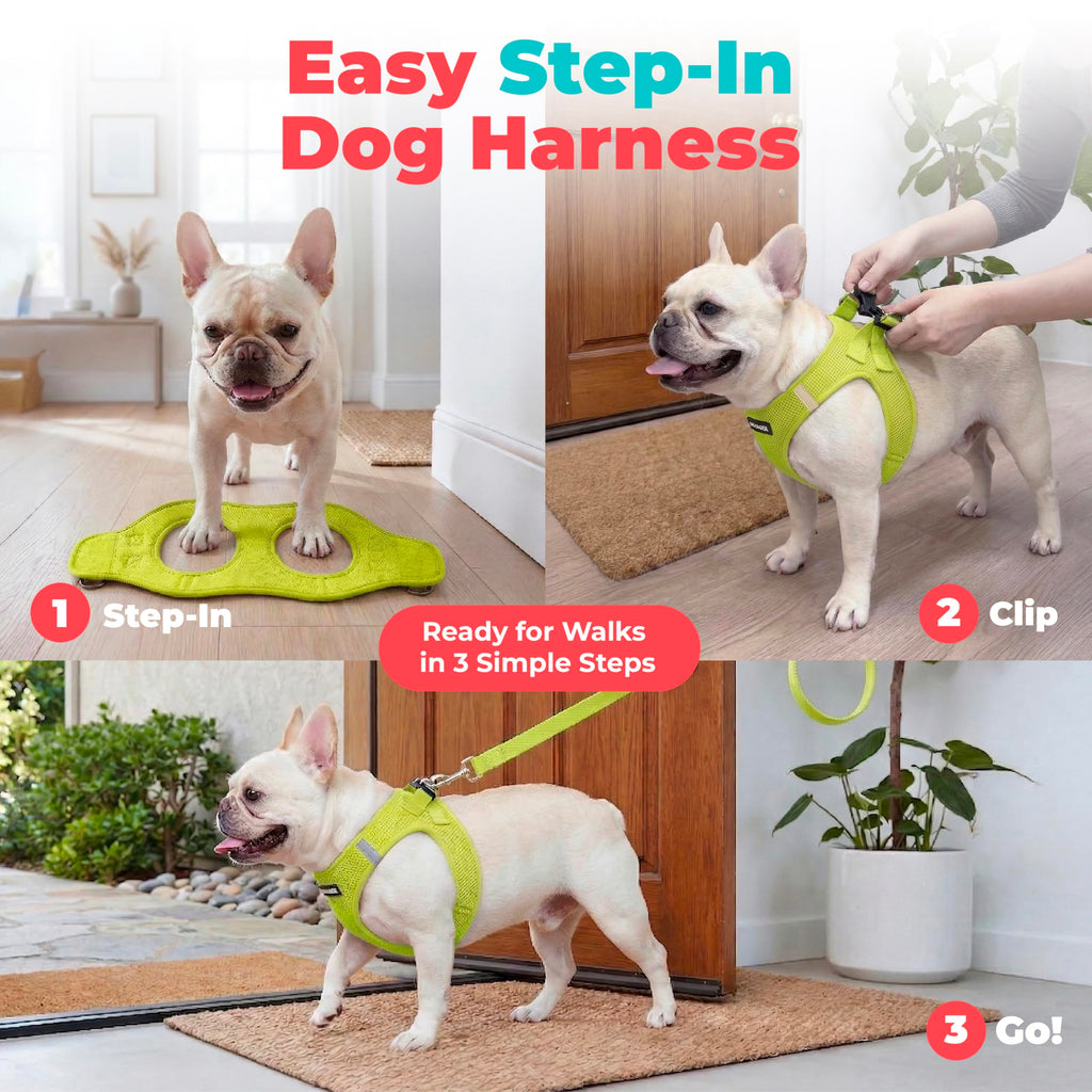 Voyager Step-in Air Dog Vest Harness - Lime Green, XXX-Small