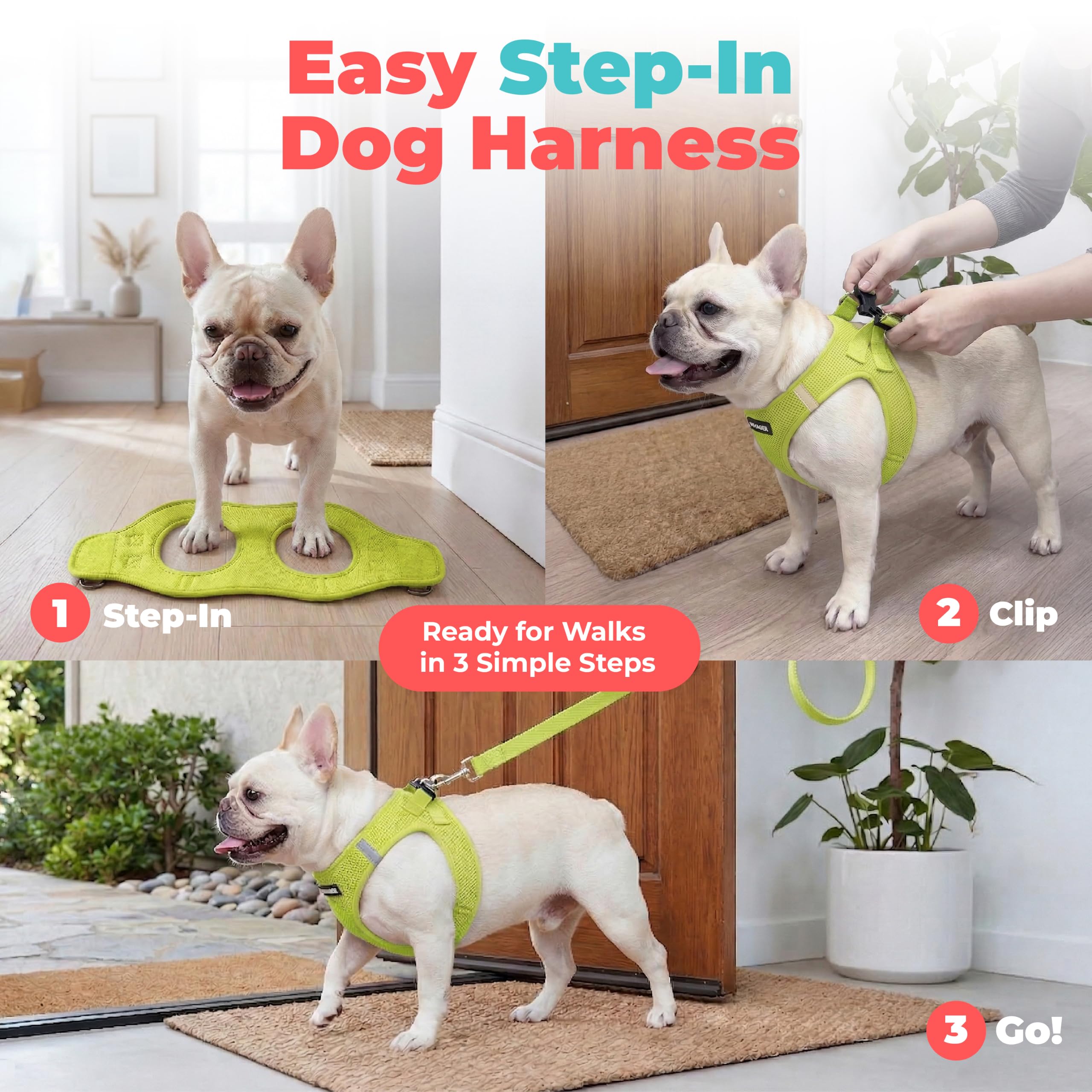 Voyager Step-in Air Dog Vest Harness - Lime Green, XXX-Small