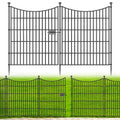 No Dig Dog Fence Outdoor for Yard with Gate, 32 in(H) X 11.8 ft(L)