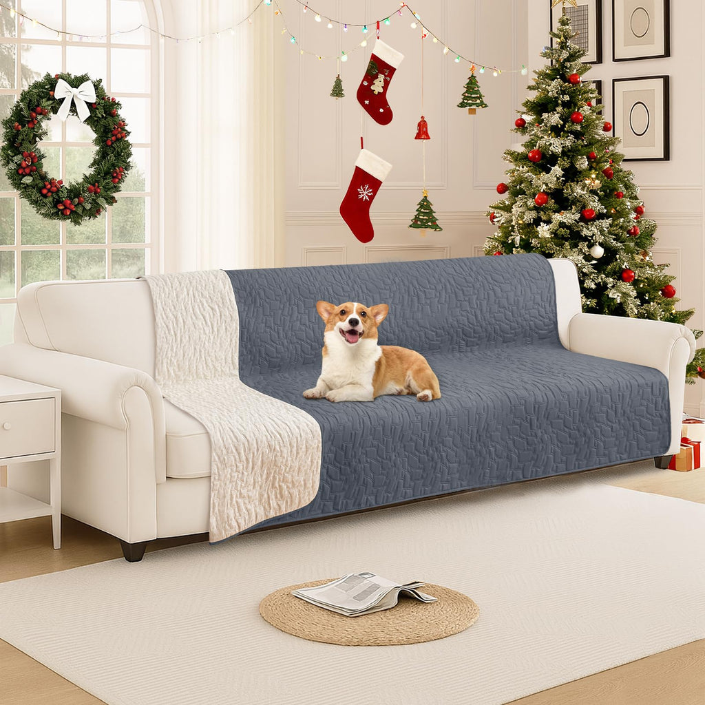 CYCMACO Waterproof Dog Blanket, Non-Slip Soft Pet Bed Cover, Couch Cover for Dogs Washable, Protects Sofa, Furniture, Crate, Car, Tear Resistant Leakproof Pet Blanket (68x82 Inch, Dark Grey)