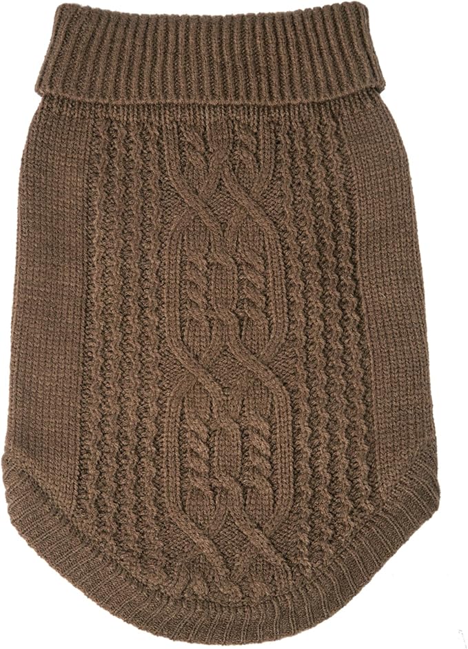 Stretchy Cat Sweater - 17 Colors & 6 Sizes | Snug Winter-Ready Knit for Boy/Girl Cats & Kittens(Brown, Small)