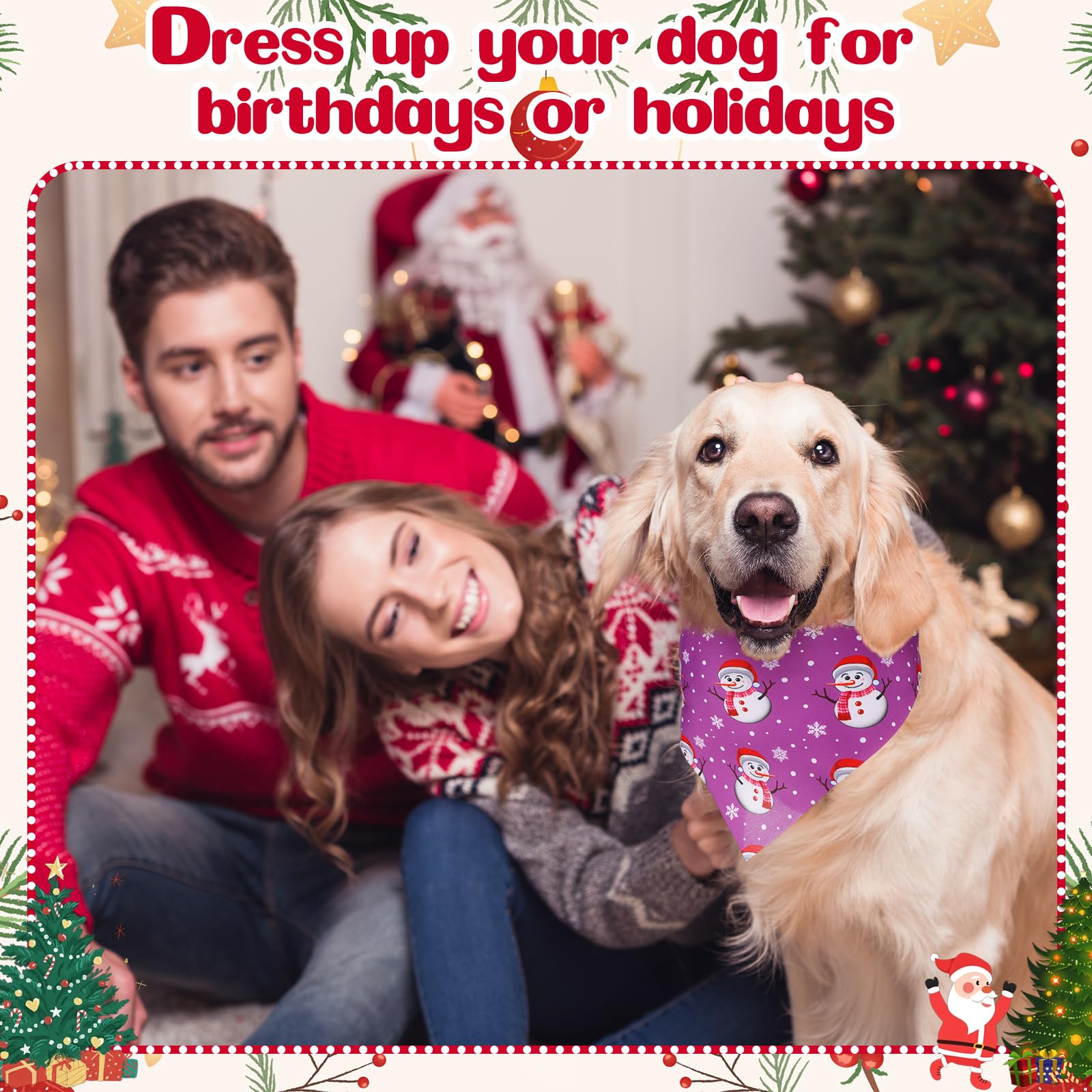 Aliceset 180 Pcs Christmas Dog Bandanas Bulk Christmas Bandanas for Dogs Adjustable Washable Pet Triangle Scarf Cute Kerchief Scarves for Pet Xmas Party Costume Accessories Decorations