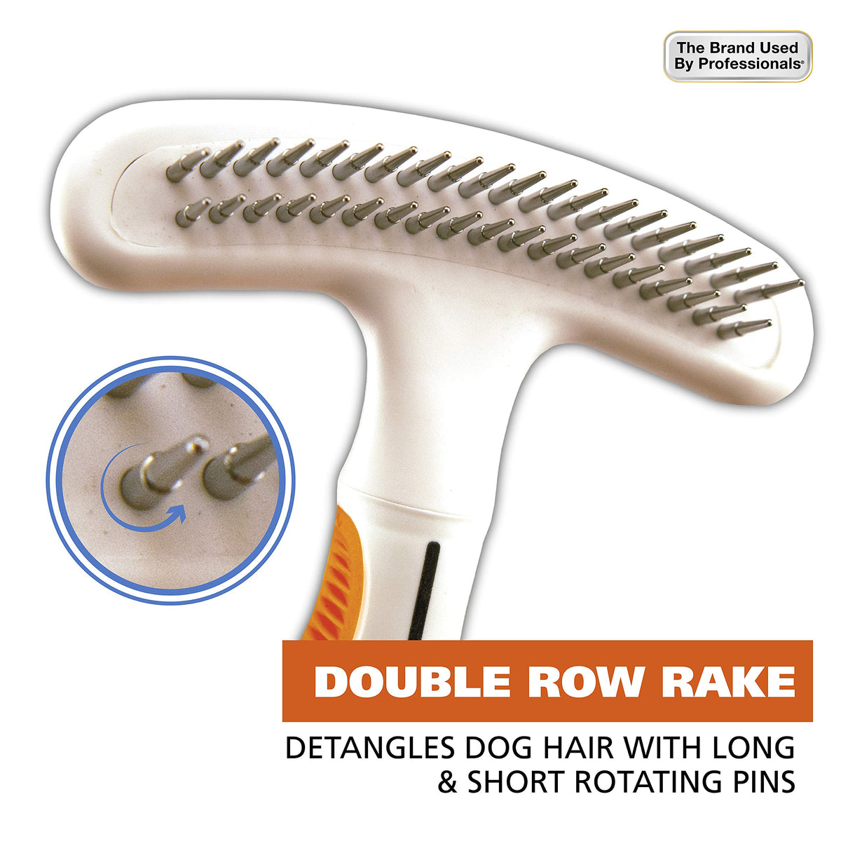 Wahl 2-in-1 Combination Double Row Pet Rake with Hair Shedding Blade
