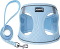 Dog Harness with Leash Set, No Pull Adjustable Reflective Step-in Puppy Pet Vest Harnesses for Small Medium Large Dogs and Cats,Sky Blue XXS