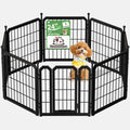 Newsweetown Indoor Dog Playpen, 24 Inch Metal Puppy Playpen, 8 Panels