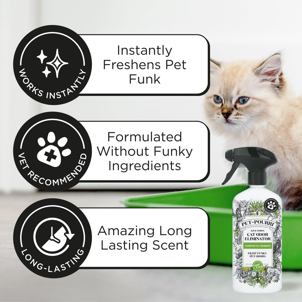 Pet-Pourri Smell Ya Litter Cat Litter Deodorizer Spray, Bamboo 10 Ml