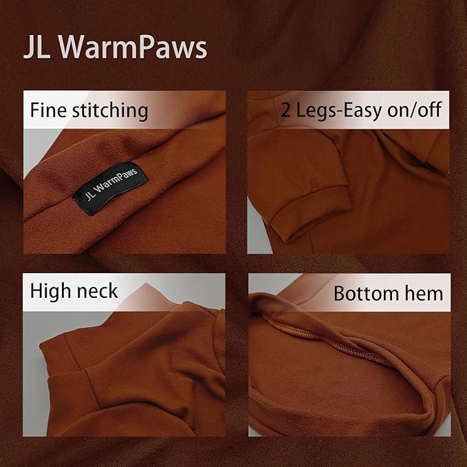 Fleece Sphynx Cat Clothes Soft Hairless Cat Clothes Pullover Cat Sweater for Chihuahua All Season Light and Warm Kitten Cloth for Cats Only Puppy Clothes Small Dog Sweater (Orange, XL)