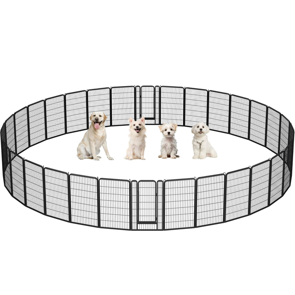 Yaheetech Dog Playpen 32in 6 Panels Pet Fence for Indoor Yard RV Camping