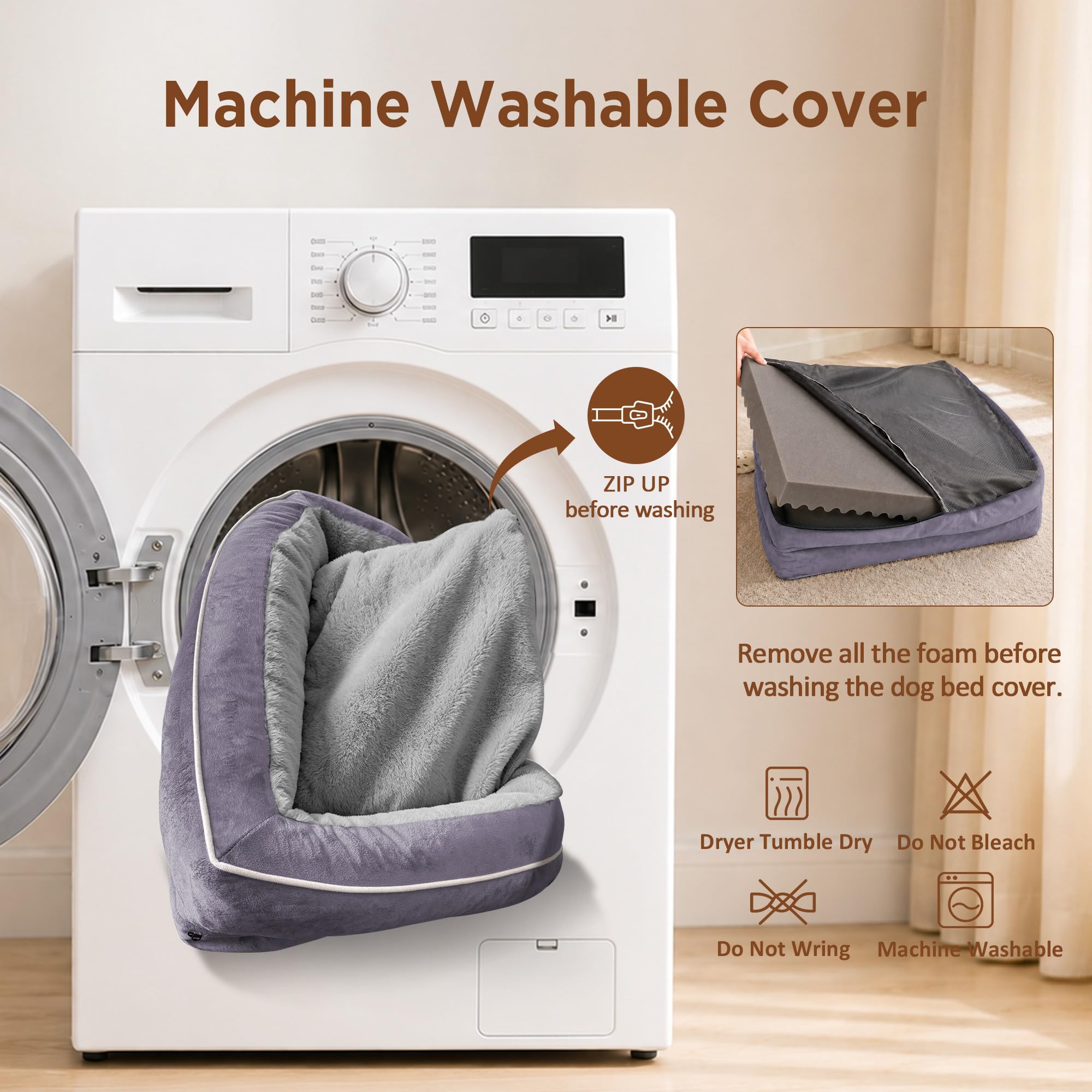 Comfort Expression Waterproof Orthopedic Dog Beds for Extra Large Dog