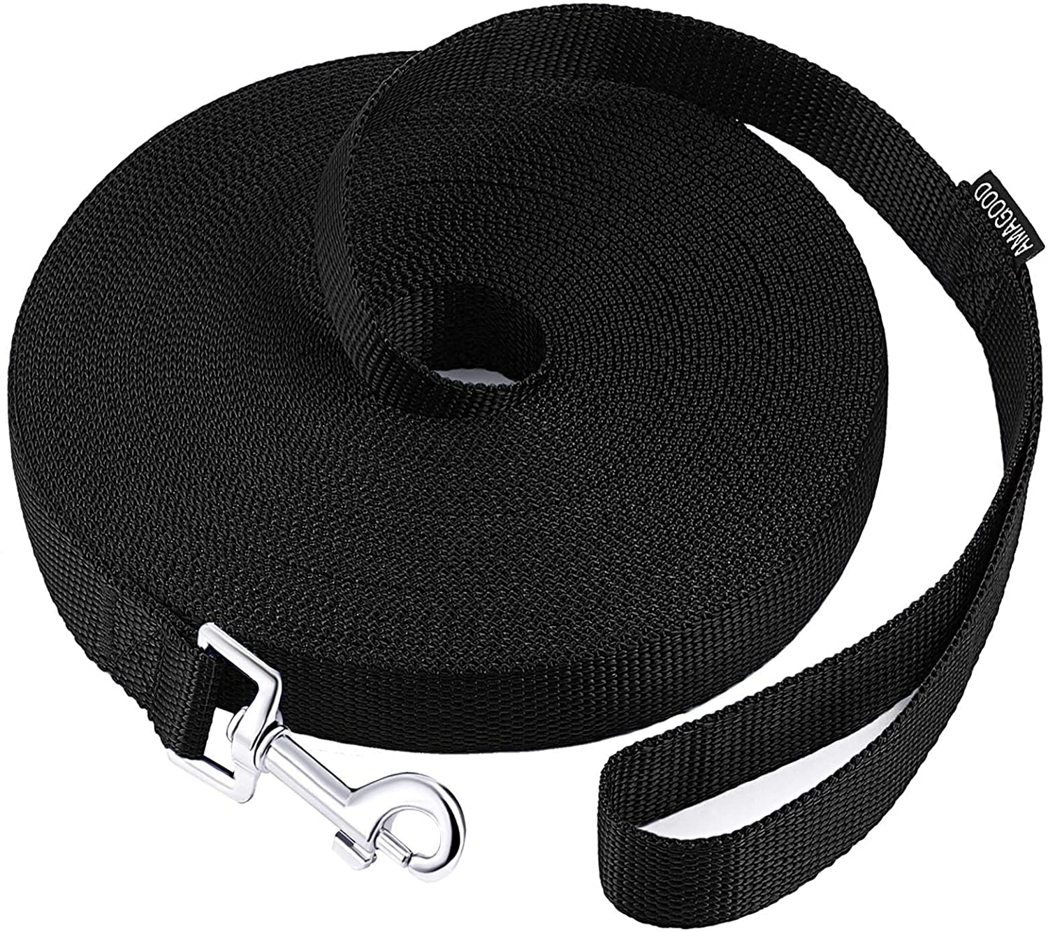 AmaGood Dog Leashes for Small Medium Large Dogs,15 ft 20 ft 30 ft 50 ft Long Dog Leashes for Dog Training,Tie Out,Play,Safety,Camping (20 feet, Black)