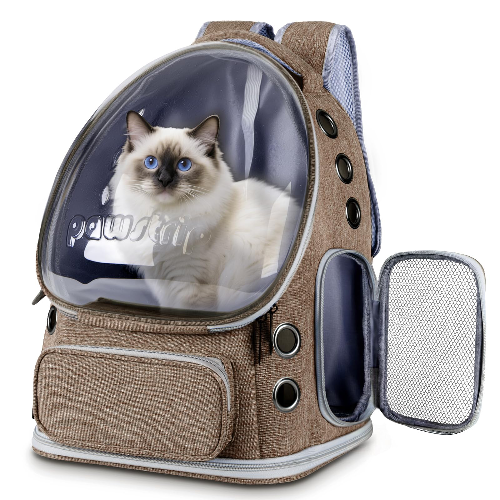 Cat Backpack Carrier Clear Bubble Window for Cats & Small Dogs up to 15 lb