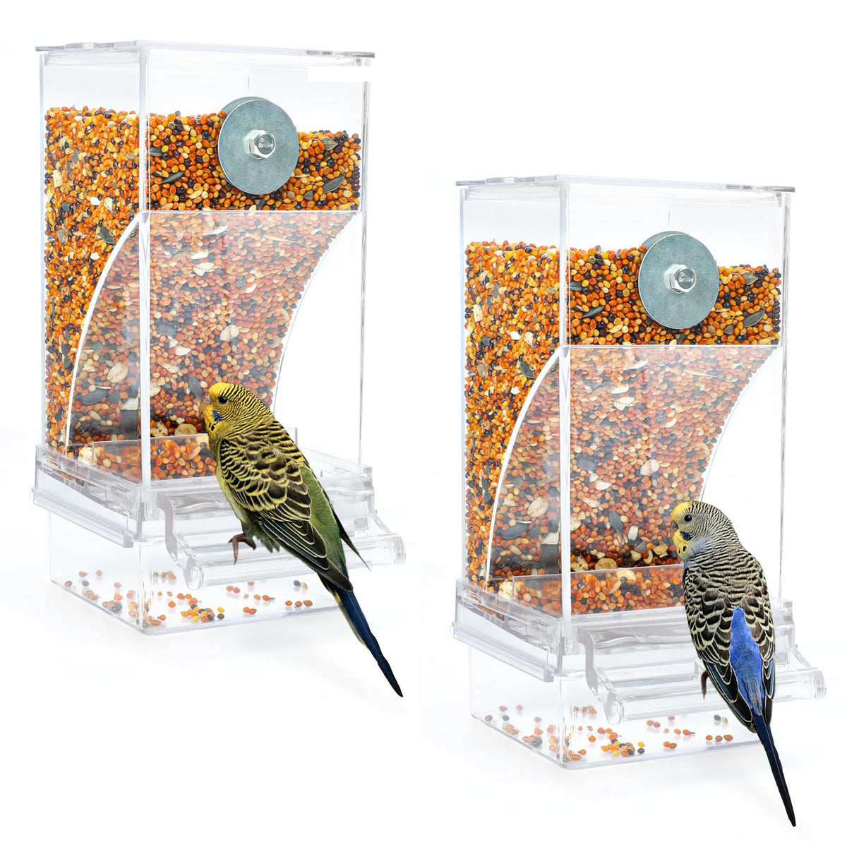 Rypet No-Mess Bird Feeder and Water Dispenser Set for Small Birds