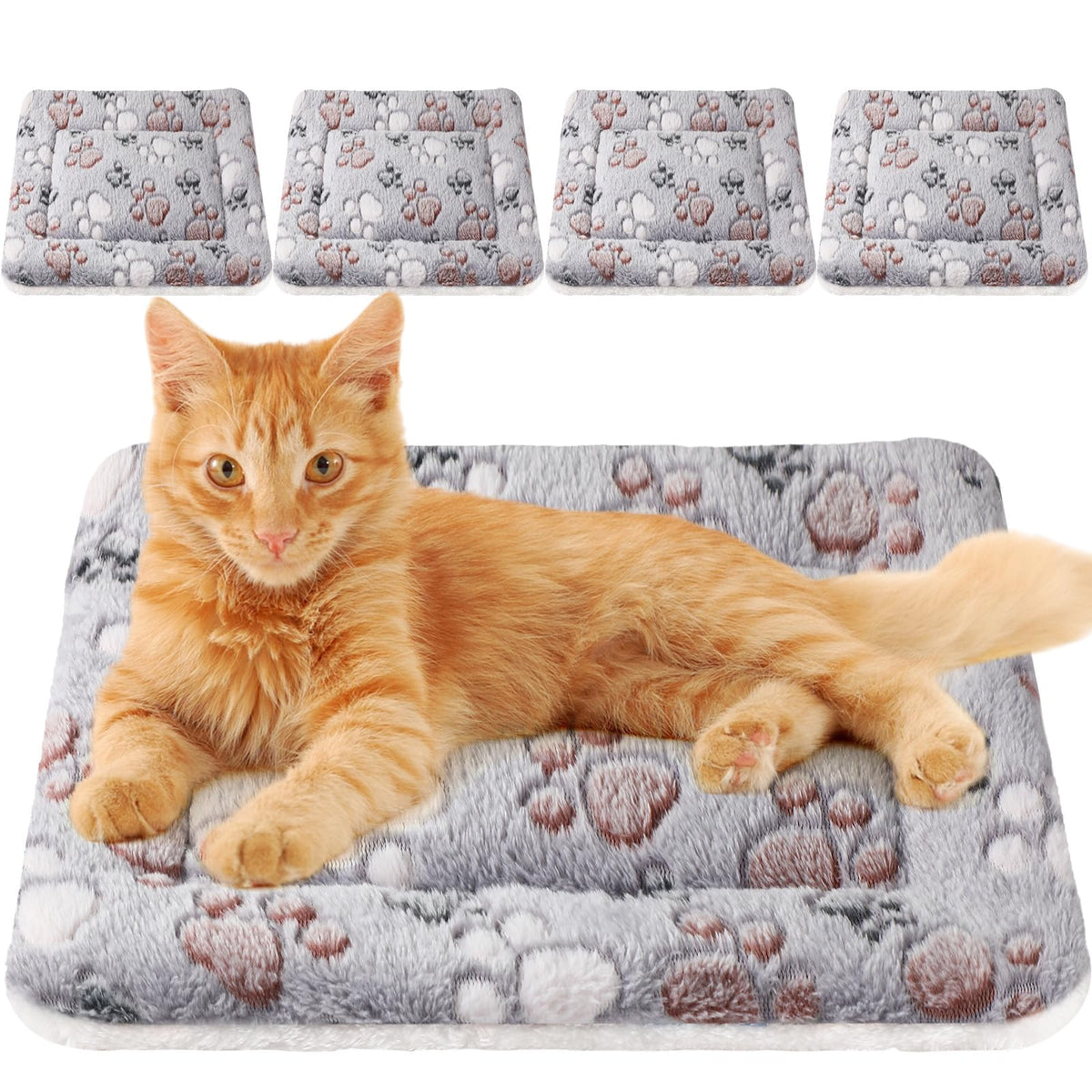 Tuanse 4 Pack Soft Pet Bed Mat Small Dog Crate Fleece